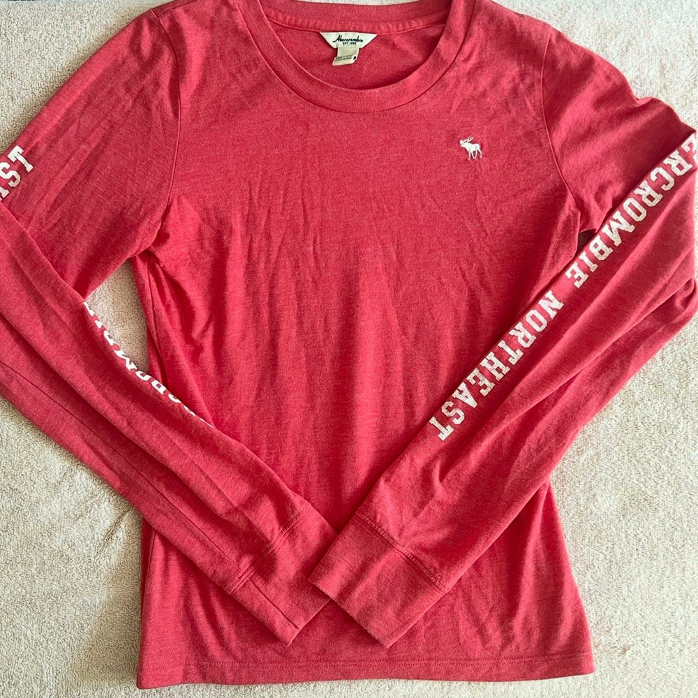 Vintage Abercrombie & Fitch Pink Crew Neck Tee - Picture 2 of 8